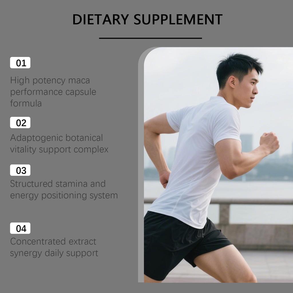 DOCTEAT Maca Ginseng Energy Boost Capsules Dietary Supplement
