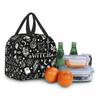 Lunch Bag for Work School Halloween Cat SKull Waterproof Cooler Thermal Lunch Box Women Kids Picnic Bags