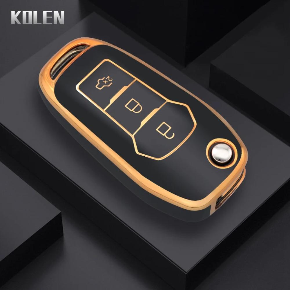TPU Car Flip Key Case Cover Shell for Ford Fusion Fiesta Mondeo Ecosport Kuga Escort Everest Ranger F150 Keyless Fob Accessories