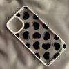 Cute Wine Red Pink Love Heart Graffiti Phone Case For iPhone 16 15 14 13 Pro MAX 11 12 XS SE20 XR 7 8Plus INS Clear Hard Cover