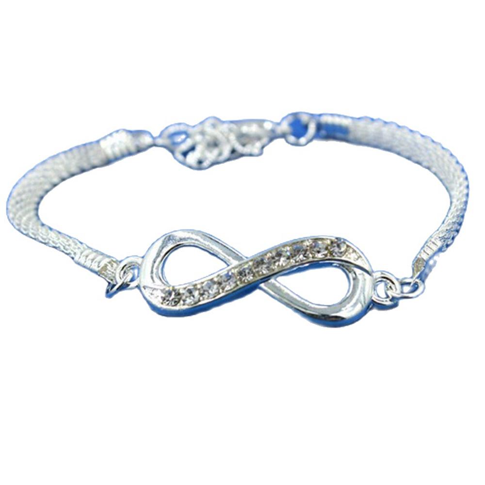 SUMENG 2025 New Fashion Elegant Women's Rhinestone Infinity Bracelet Gift for Lover Best Friend