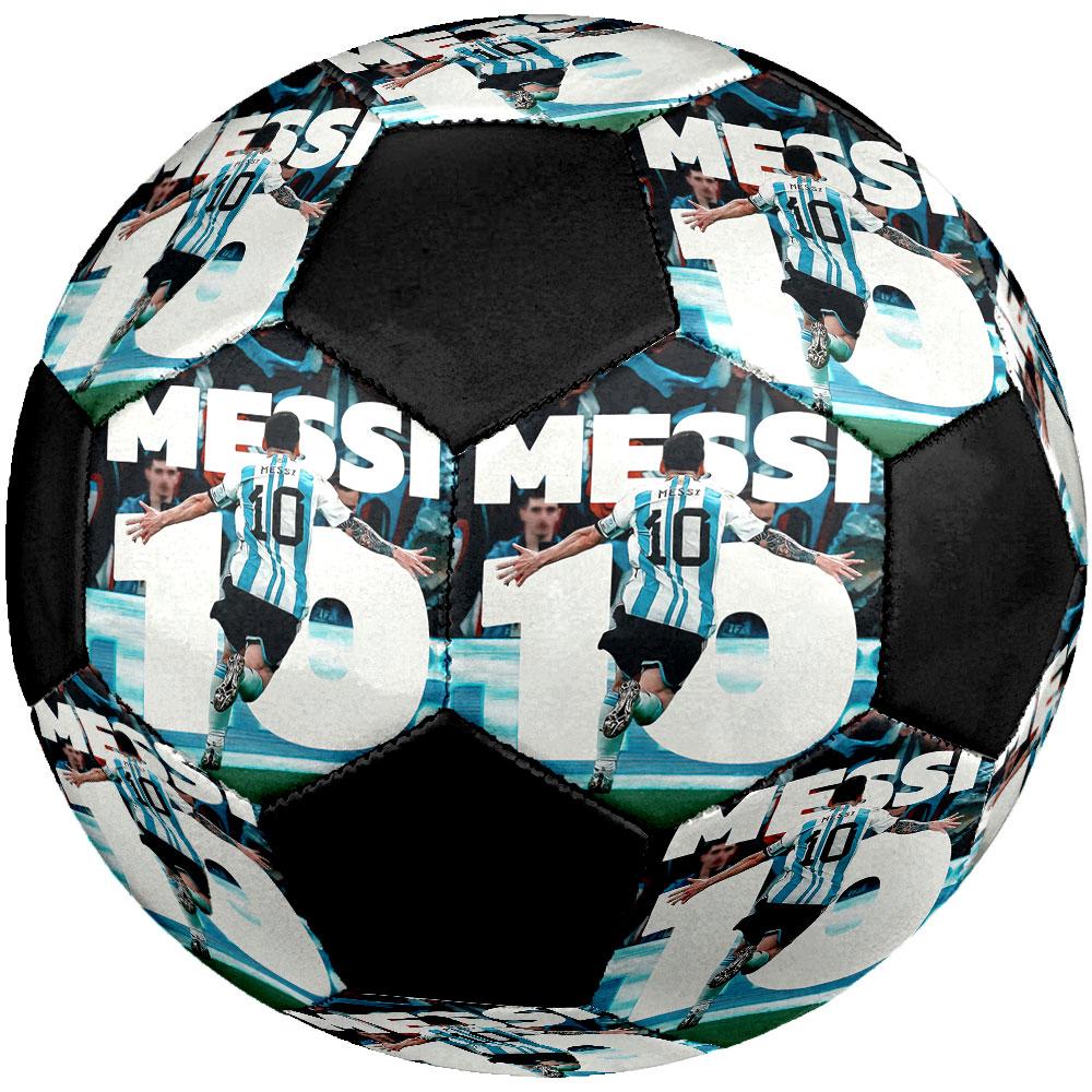 Lionel Messi Size 5 Soccer Ball, Machine-Stitched PVC, Durable & High Bounce, All Ages Fit, Fan Merchandise, Matches & Outdoor Use.