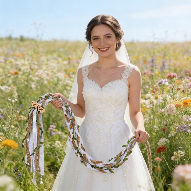 Traditionelle Handfasting-Schnur für Hochzeitszeremonien Dekoration Einfaches Handhabungsdesign Lazos Para Boda für besondere Anlässe