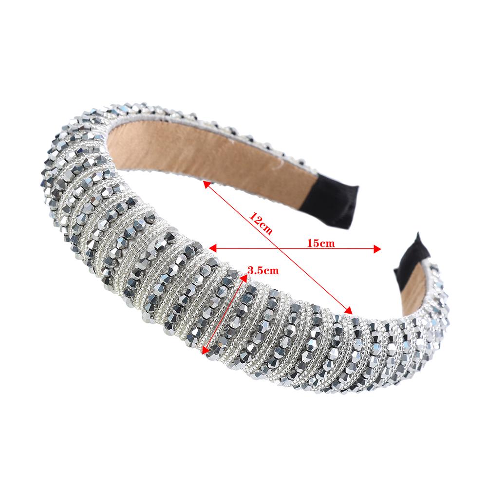 Wecoe Cerchietto per capelli con strass rossi, glitterati, alla moda, per donne/ragazze, imbottitura spessa, accessorio per capelli regalo