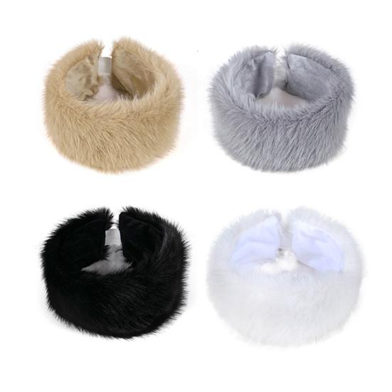 Damenhut Einfarbiges Design mit leerem Oberteil Wintermütze Winddicht Warm Kunstfuchsfellmütze Kaltwetter-Accessoires