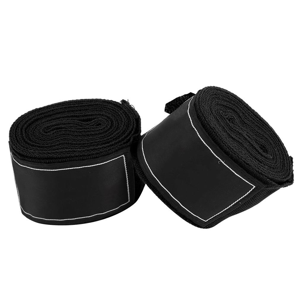 2Pcs 2.5m Elastic Strap Boxing Sanda Muay Thai MMA Taekwondo Bandage Hand Wraps (Black)