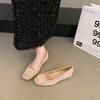 Innere höhenerhöhende Schuhe Koreanische Version Temperament quadratischer Kopf flacher Mund Einzelne Schuhe Pendelschuhe Damen Frühherbst neu ein-peda
