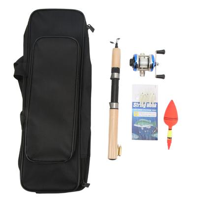 A75L Ice Fishing Rod Kit Portable Winter Fishing Pole Set Fishing Tackle with Reel Floats Storage