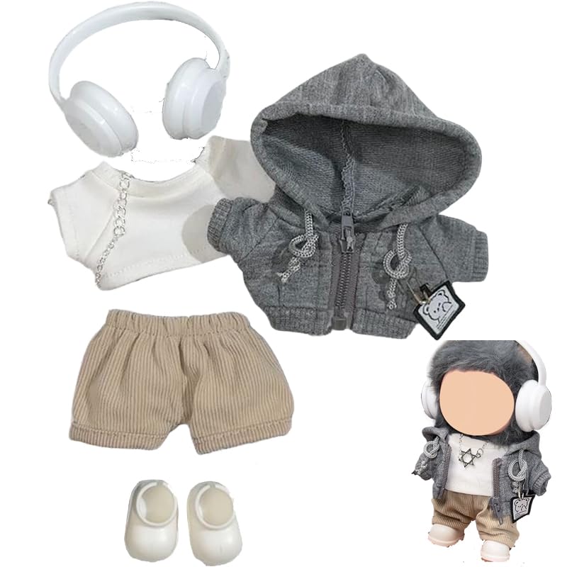 

[HXLGR] 15-17cm Doll Fashion Style Set - 17cm Blanket Doll Clothes, Doll Toy Clothes and Accessories Set of 7 (Doll Not Included Apparel Only) (red2)