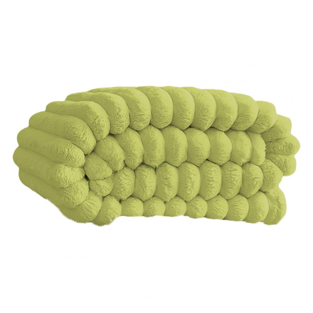Thick Striped Bubble Blanket Furry Throw Blanket Cozy Plush Solid Color Fluffy Warm Blanket for Couch Bed Sofa Living Room Offic
