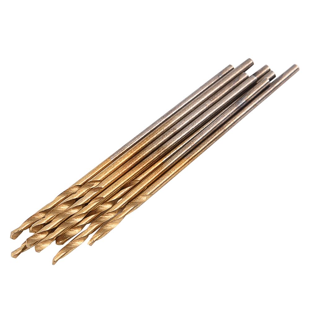 1.0mm HSS Drill Bit with Straight Shank Spiral Drill, Electrical Tool for PCB, Thin Aluminum, Iron Sheet, Plastic Processing, 10Pcs