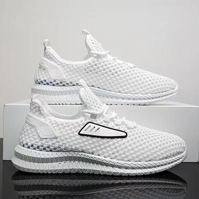 Fashion New Casual Shoes Men Sneakers Comfortable Trend Everything Breathable Hollow and Breathable Mesh Summer Size 39-44