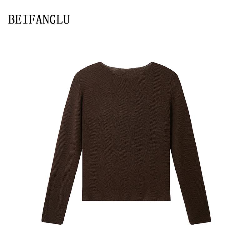 Northern Deer Wool & Silk Casual Herringbone Knitwear