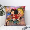 Custom Fashion Humor Mafaldas Quino Comic Cartoon Manga Cushion Cover 45x45cm Velvet Throw Pillow Case for Car Square Pillowcase