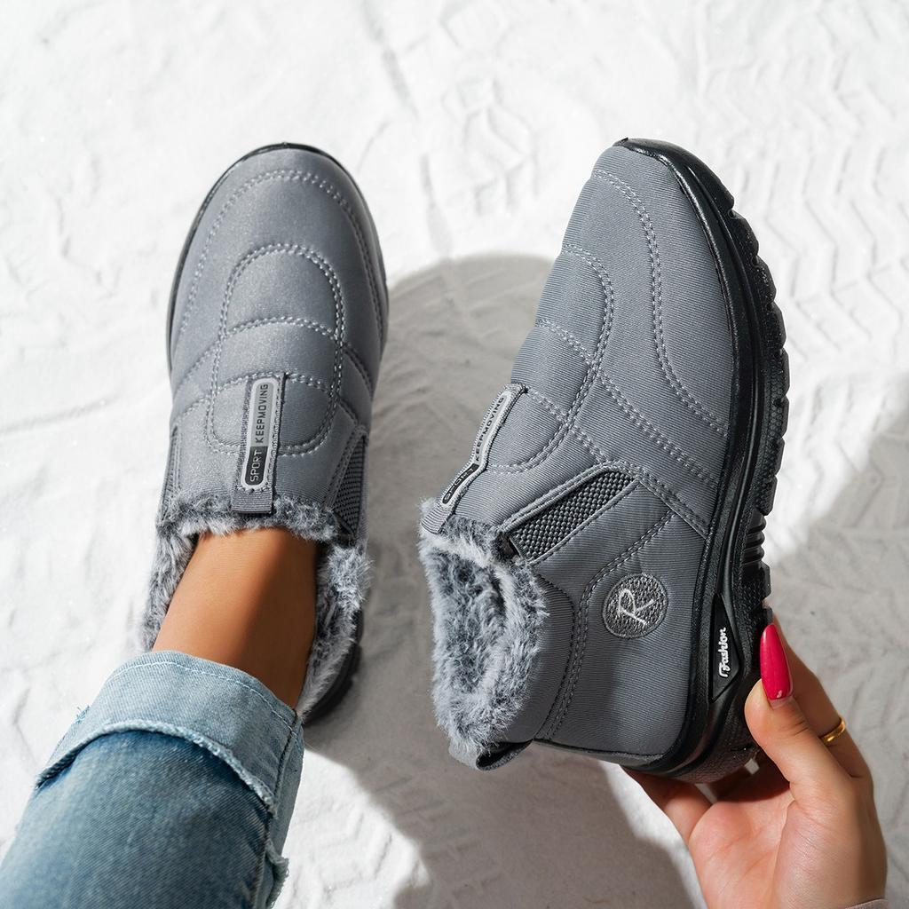Baumwollschuhe, Damenschuhe, Freizeitschuhe, Sportschuhe, Warme Schuhe, Bequem, Fleece und Verdickt, Zuhause, Schneestiefel