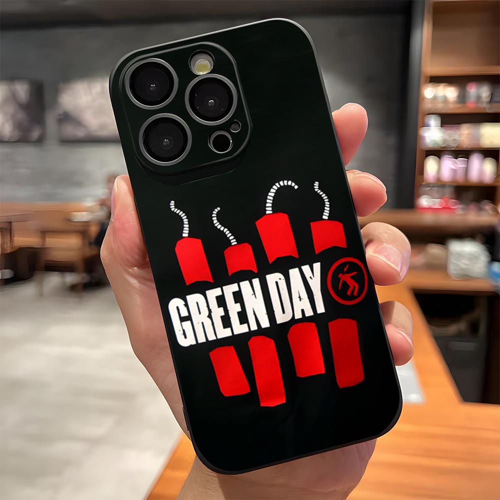 

G-Green Day Phone Case For IPhone 17 Pro Max 15 Pro 16 14 Plus 12 13 Mini 11 Pro Shockproof Soft Cover iPhone14 ProMax