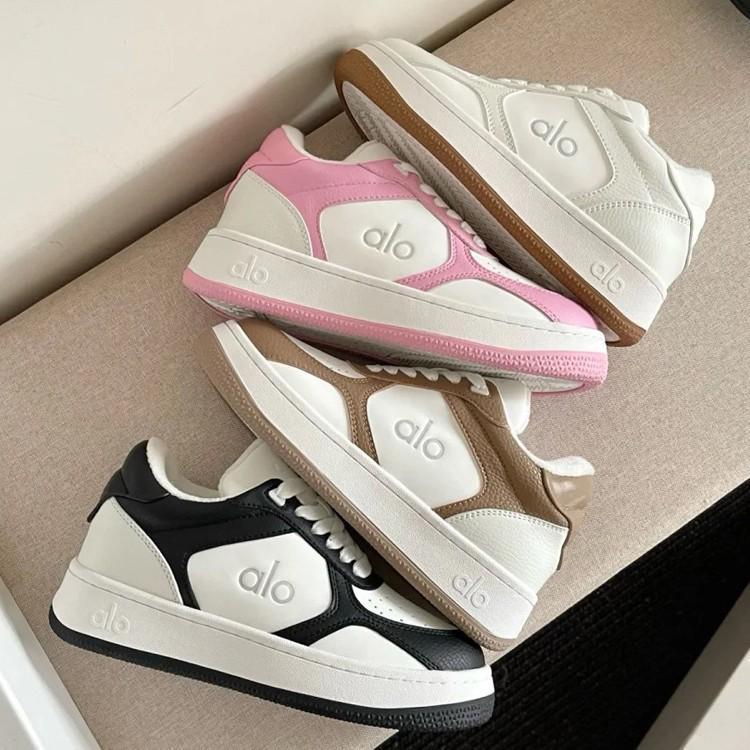 Sneakers da Donna ALO 2025 alla Moda Color-Block con Suola Spessa in Tela - Stile Versatile per Coppia