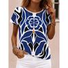 2026 New Women's Casual Short-Sleeve T-Shirt Black and White Butterfly Print