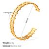 CELES Fashionable Multi Style Gold Bracelet with Woven Texture and Diamond Inlaid Opening Adjustable Bracelet