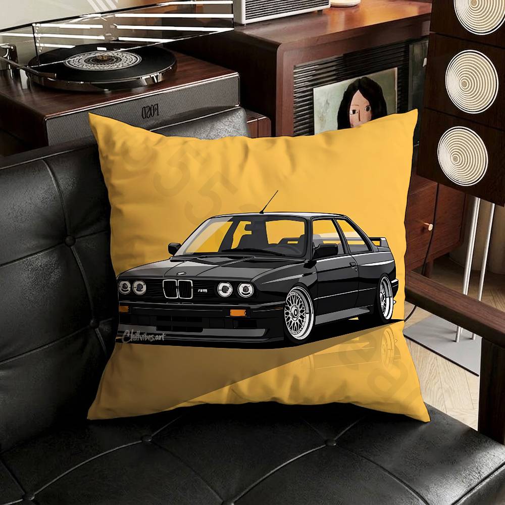 Car and Motorcycle Pillow Case Pillow Case Living Room Sofa Cushion Cover Suitable For Home Bedroom Room Decoration