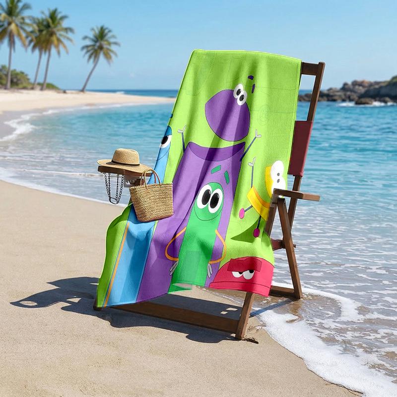 Ask Storybots Fashion Beach Towel: Ideal for Summer Adventures Soft, absorbent and quick drying suitable for swimming and bathing