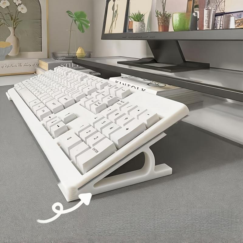 2pcs Ergonomic Keyboard Riser Stand Non-slip universal Stand Multi-Color Optional For Office Gaming Use