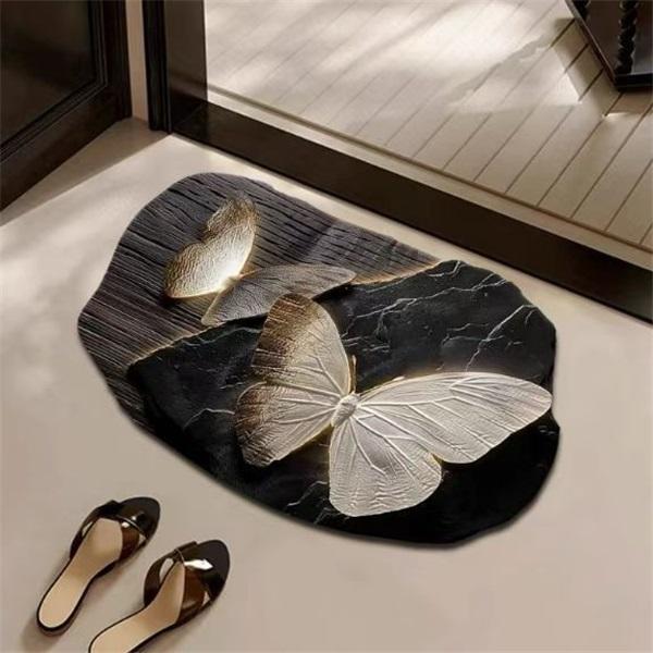 Soft Diatomaceous Earth Bath Mat Non Slip Bathroom Door Mat Simple Toilet Mat Absorbent Floor Mat For Bathroom Entrance