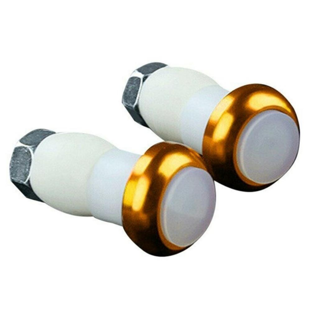 1 Pair Safety Cycling Bike Turn Signal Handle Bar End Plug Led Red Light Lamp Ma