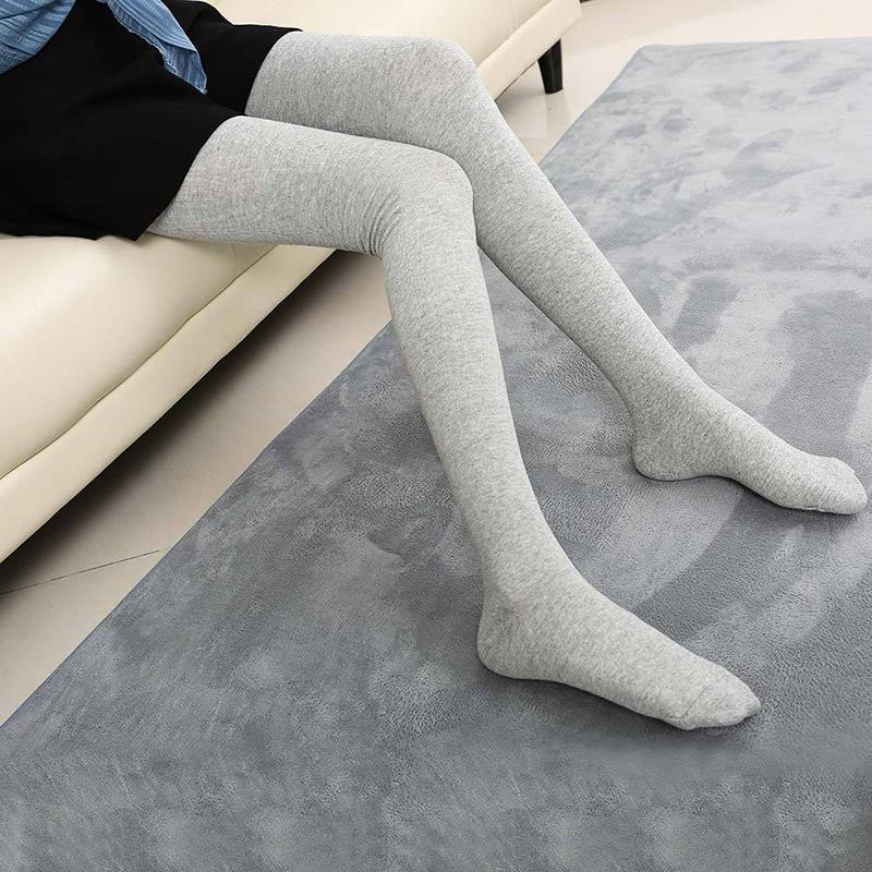 1pair Women Cotton Over Knee High Socks 80cm Lengthened JK Lolita Stockings Autumn Winter Elastic Thigh Stockings Party Socks