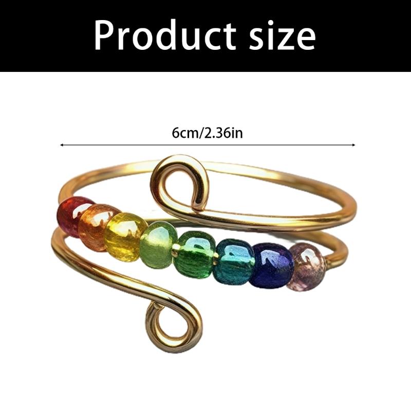 Elegant Beaded Finger Rings Party Accessories Weddings Rings Copper Texture Suitable for Matching Casual Outfits