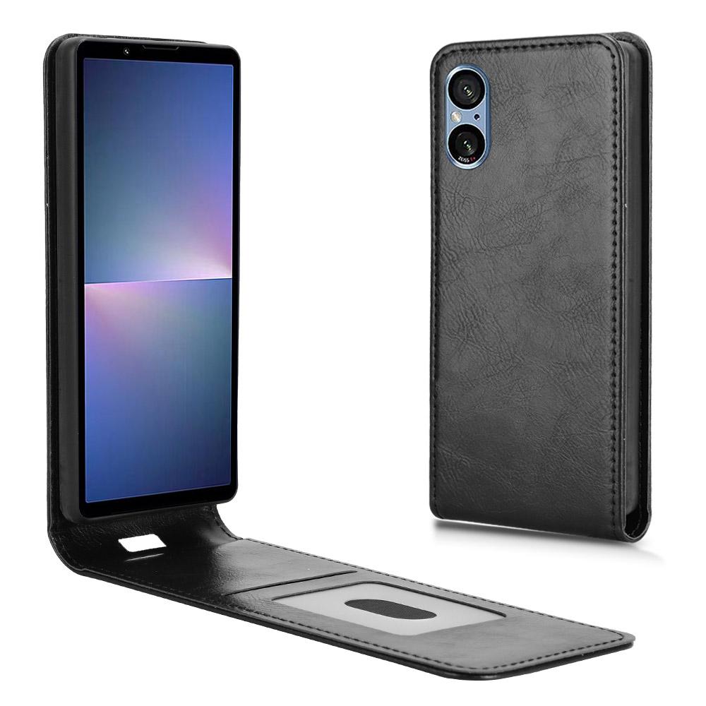 Pro pouzdro Sony Xperia 5 V se slotem na karty Magnetický vertikální flip Kožený kryt na telefon