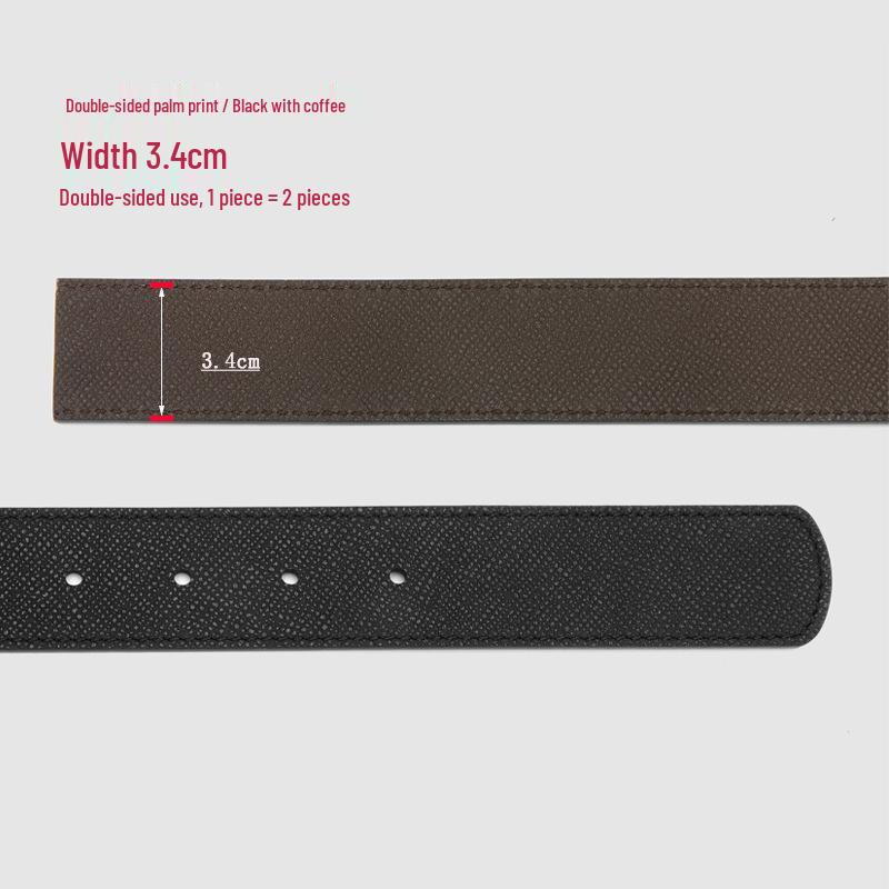 Men's Stylish Versatile Top Layer Cowhide Belt Without Buckle