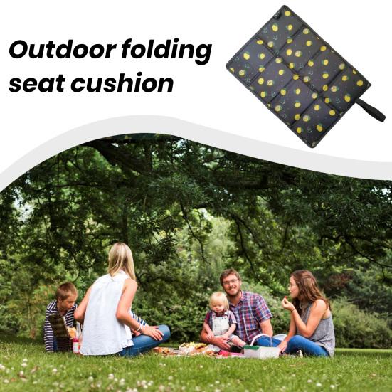 Camping Folding Mat Extra Soft Waterproof Compact Size Exquisite Pattern Collapsible Polyester Moisture-proof Cushion Hiking Picnic Seat Mat