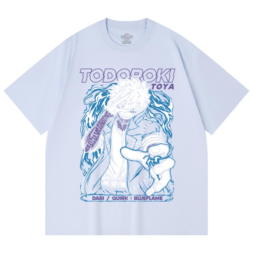 230 Gsm 100% Cotton My Hero Academia V11 Dabi Print Unisex Heavy Cotton T Shirt
