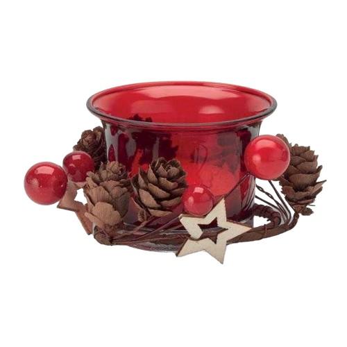 MidOcean Glass Christmas Candle Holder