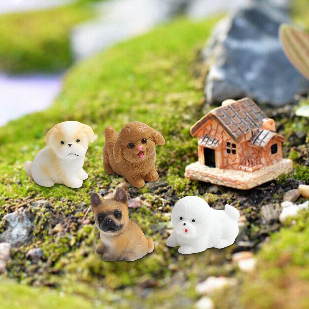 Fairy Garden Decor As Picture Miniature Dog Figure Attention To Detail Home Decor Collection For Bonsai Arrangement