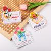 10pcs Folded Design 3D Floral Greeting Cards Floral Pattern Mother's Day Card  Father's Day
