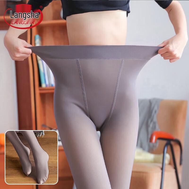 Langsha Women's Thermal Sheer-Look Leggings