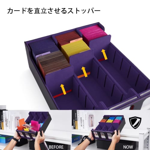 Deck Case, Trading Card Case, Card Storage Box, Holds 2300+ Trading Cards, Features Window, Dividers, and Card Stoppers, Compatible with Yu-Gi-Oh!, Po