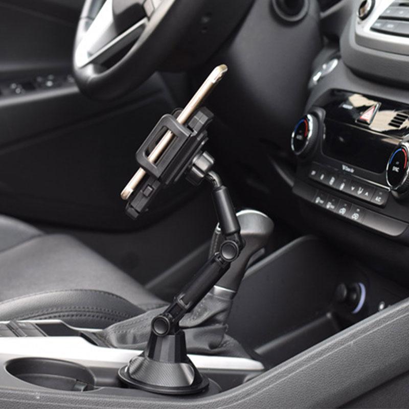 Car Phone Holder Water Cup Holder Mount Car Interior Accessories Anti-slip Adjustable Long Tube Cell Navigation Suppor