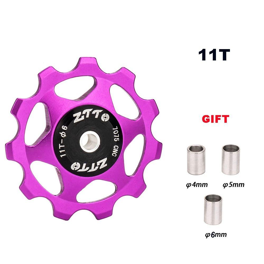 

Bike Wheels Bearing Hot-Rolled Carbon Steel Steel Bearing Guide Wheels Bicycle Metal Bearing Purple-11T