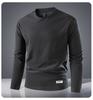 [Heavy Milan Cotton] Four In One Button Chinese Style Men's T-shirt Long Sleeve Spring and Autumn