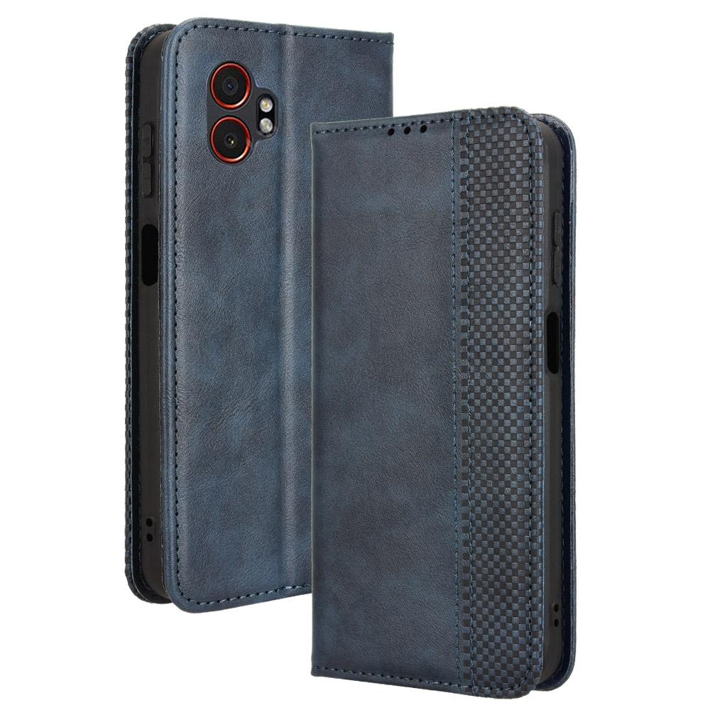 For Samsung Galaxy XCover7 Pro Leather Case Wallet Stand Retro Texture Phone Cover