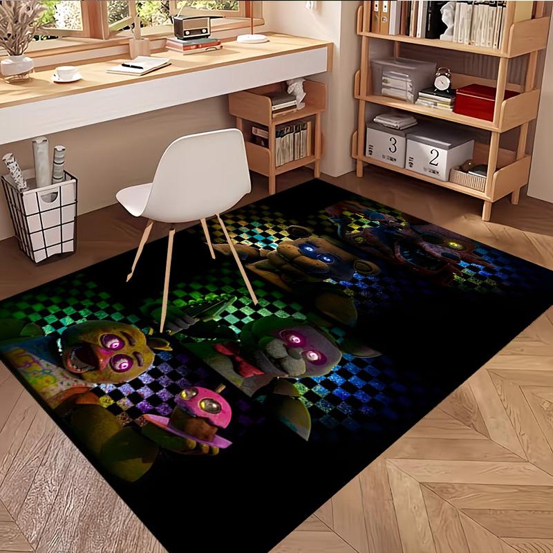 Five Nights at Freddy's Druckteppich, Waschbarer Bodenteppich, Für Eingangsbereich Schlafsaal Waschküche Büro Arbeitszimmer, Heimdekoration Geburtstag Weihnachtsgeschenk