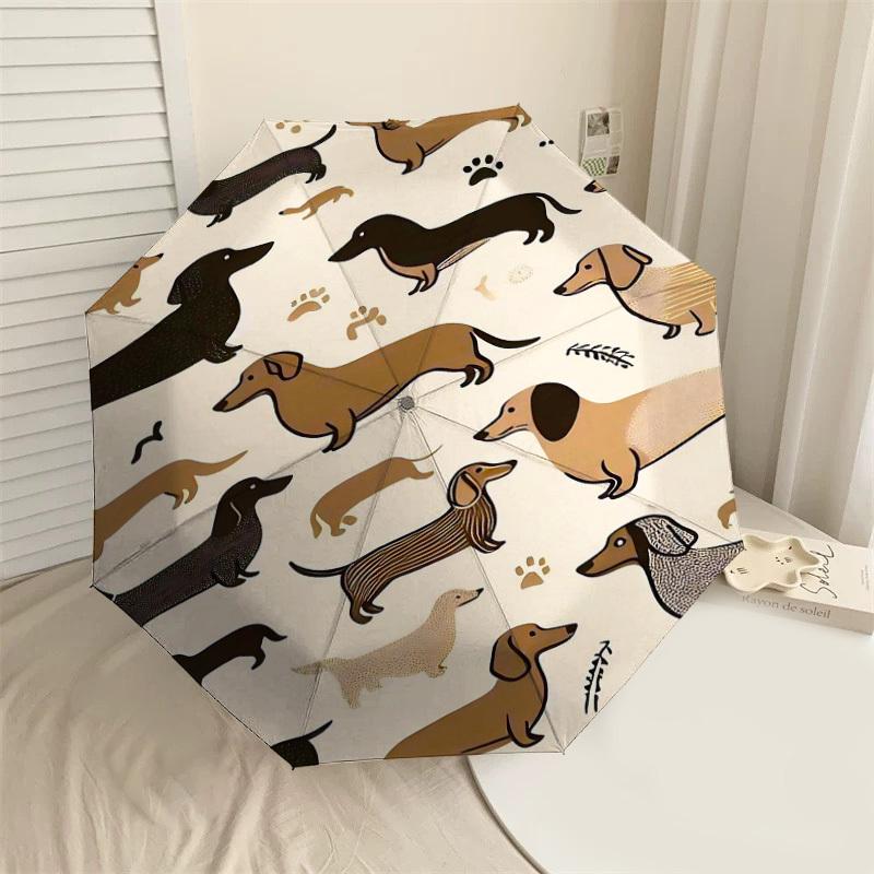 

1PC Dachshund Pattern Umbrella-8-Rib Reinforced, Automatic Open, Lightweight & Durable, Fashion Accessory for Outdoor-L0305