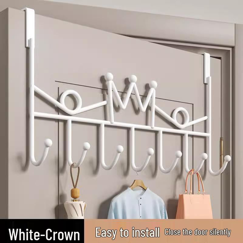 No-Drill Strong Wall-Mounted Coat & Key Hook Rack