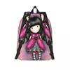 Cute Doll Decor Student School Bookbag for Men Women Middle High College Daypack with Pocket