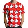 T-shirt Top Décontracté à Col Rond et Manches Courtes Imprimé Plage Hawaïen pour Homme
