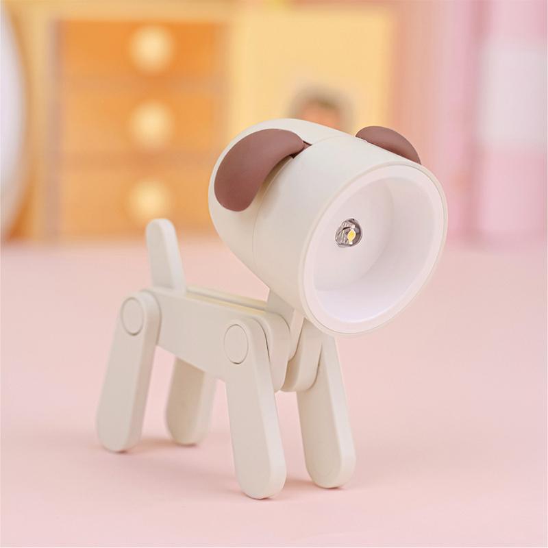 LED-Mini-Nachtlicht, niedlicher Hund, Hirsch, faltbare Schreibtischlampen, Desktop-Ornament, Buchlicht, Kinderzimmer, Nachttisch, Schlafzimmer, Dekor, Urlaubsgeschenke