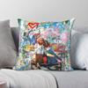 Boy And Girl Urban Square Pillowcase Polyester Linen Velvet Printed Zip Decor Room Cushion Cover